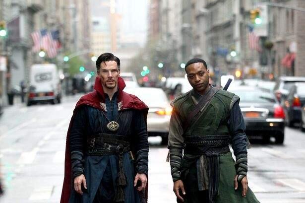 Benedict Cumberbatch and Chiwetel Ejio get beat up in 'Dr. Strange.'