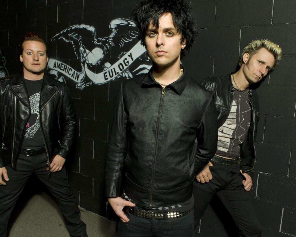 Tre Cool, Billy Joe Armstrong and Mike Dirnt of Green Day. (Marina Chavez)