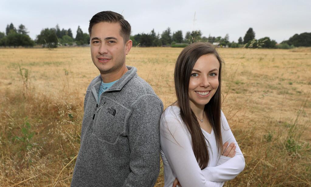 Curtis Wall and Alexa Wall were granted a permit to start growing cannabis legally on their property in Penngrove, Alexa wall is the board chair for the Sonoma County Growers Alliance. (Kent Porter / The Press Democrat) 2019