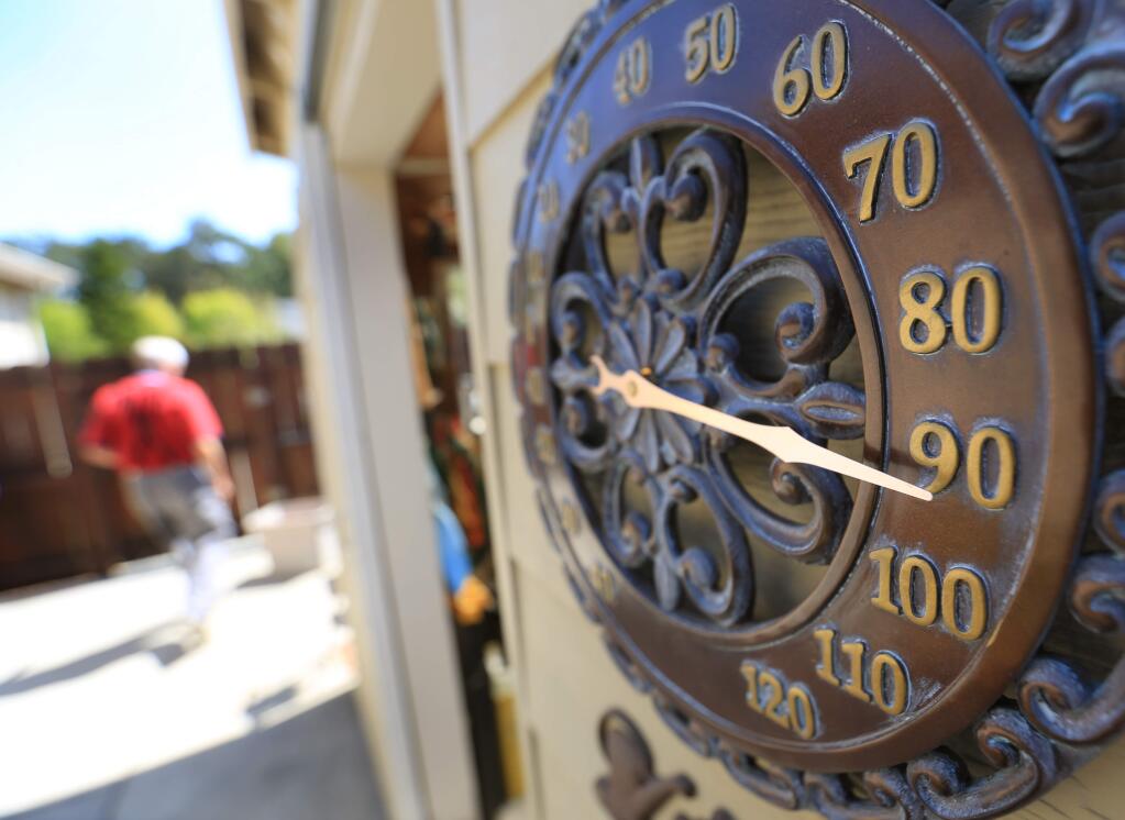 The temperatures in Willits have been brutal this summer, often hitting above 90, exacerbating the drought, Thursday Sept. 4, 2014. (Kent Porter / Press Democrat)