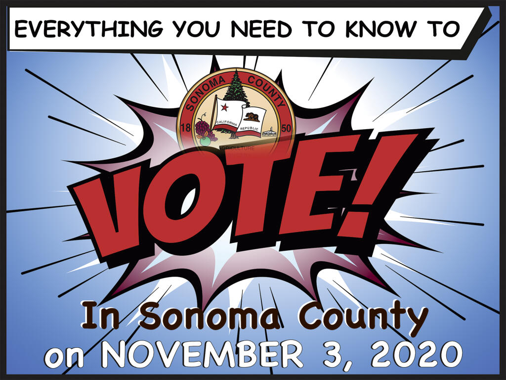 All the information you need to vote in Sonoma County with links and addresses for 24-HOUR SECURE DROP-BOX LOCATIONS and the 30 in person voting locations (must wear your mask). Included is a Full Candidate list  and a list of all Ballot Measures for CA and Soco. As well as ballot and candidate recommendations from LWV & Sonoma D. ( Information in spanish available as document that open in browser to print or read - compliments Sonoma County Library). ( Image: shutterstock)
