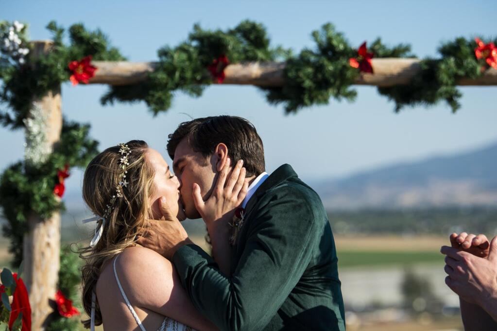 The main characters of last year’s hit Netflix film, “A California Christmas,” will tie the knot in the upcoming sequel, though rom-com complications will definitely ensue. (NETFLIX)