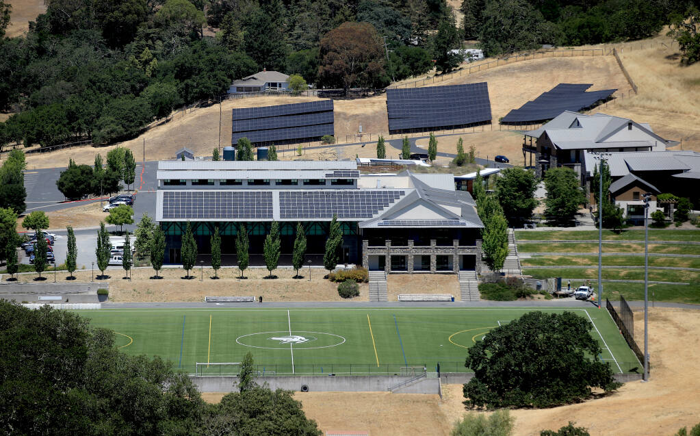 Sonoma Academy, sandwiched by the Mayacamas range on the south east end of Santa Rosa, Thursday, June 10, 2021. (Kent Porter / The Press Democrat) 2021