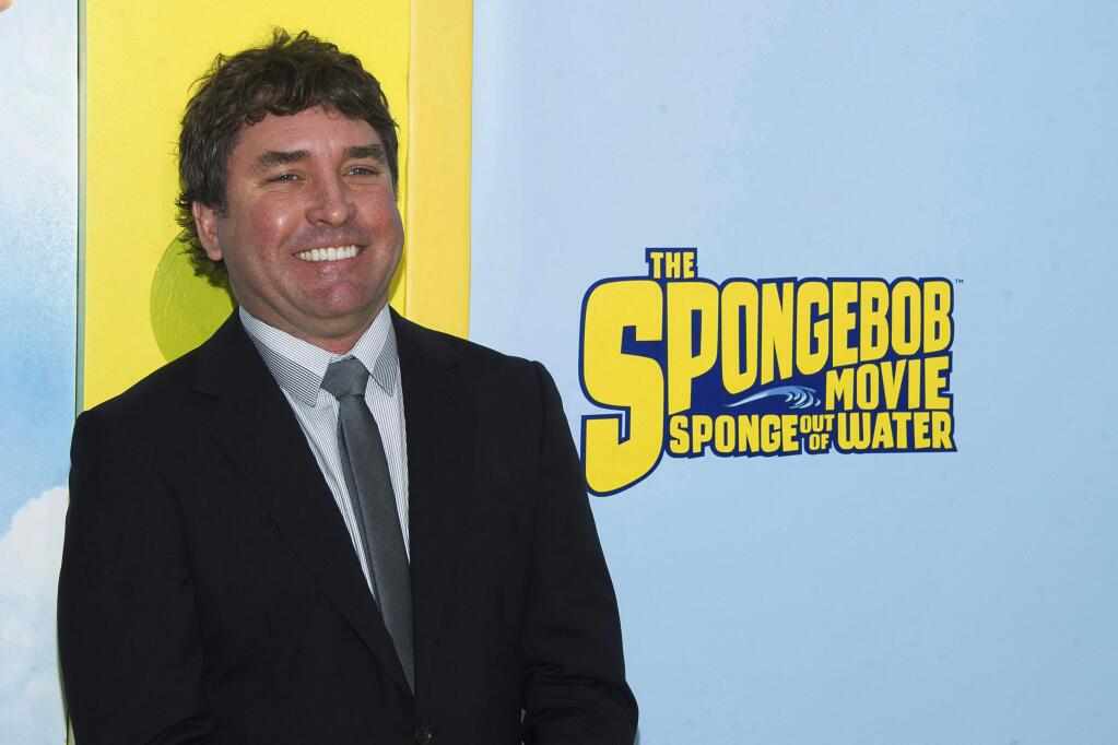 FILE - In this Jan. 31, 2015 file photo, SpongeBob SquarePants creator Stephen Hillenburg attends the world premiere of 'The SpongeBob Movie: Sponge Out Of Water' in New York. Hillenburg died Monday, Nov. 26, 2018 of ALS. He was 57. (Photo by Charles Sykes/Invision/AP, File)