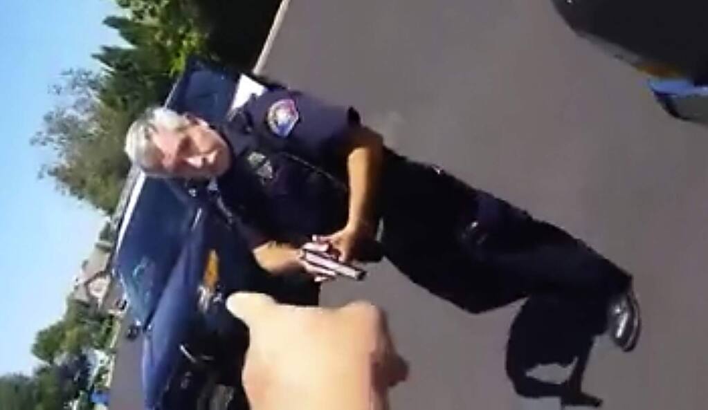 A video taken by a Rohnert Park resident that captured his encounter with a police officer who drew his gun after the man refused to take his hand out of his pocket went viral this week, prompting an inquiry by city officials to determine if procedure was followed. The video was posted July 29 by a man named Don McComas and depicts an uneasy conversation between the police officer and video taker.