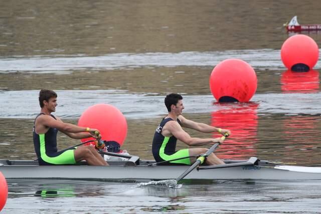 SEANA GAUSE PHOTOThe North Bay Rowinjg Club's Men's Pair of Ryan Cardiff and Ben Holm reached the finals in the US Rowing Southwest Regional Championships.