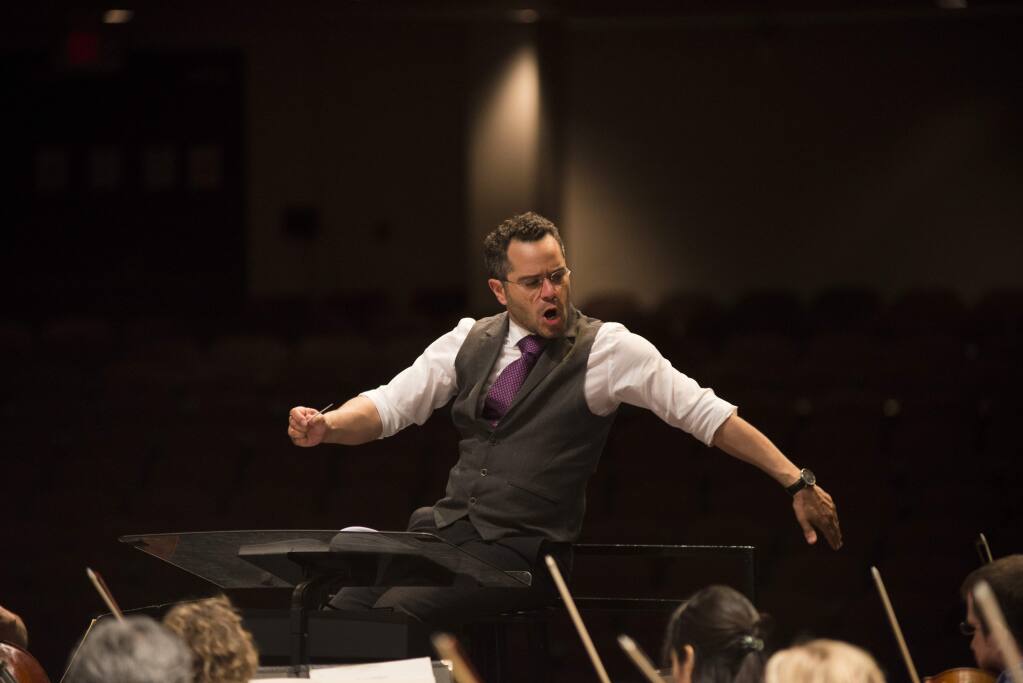 Music director finalist Andrew Grams will lead the Santa Rosa Symphony Saturday through Dec. 4 at the Green Music Center Weill Hall in Rohnert Park.
