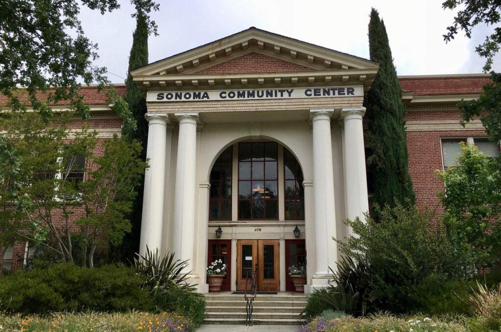 The Forum will take place in Andrews Hall in the Sonoma Community Center.