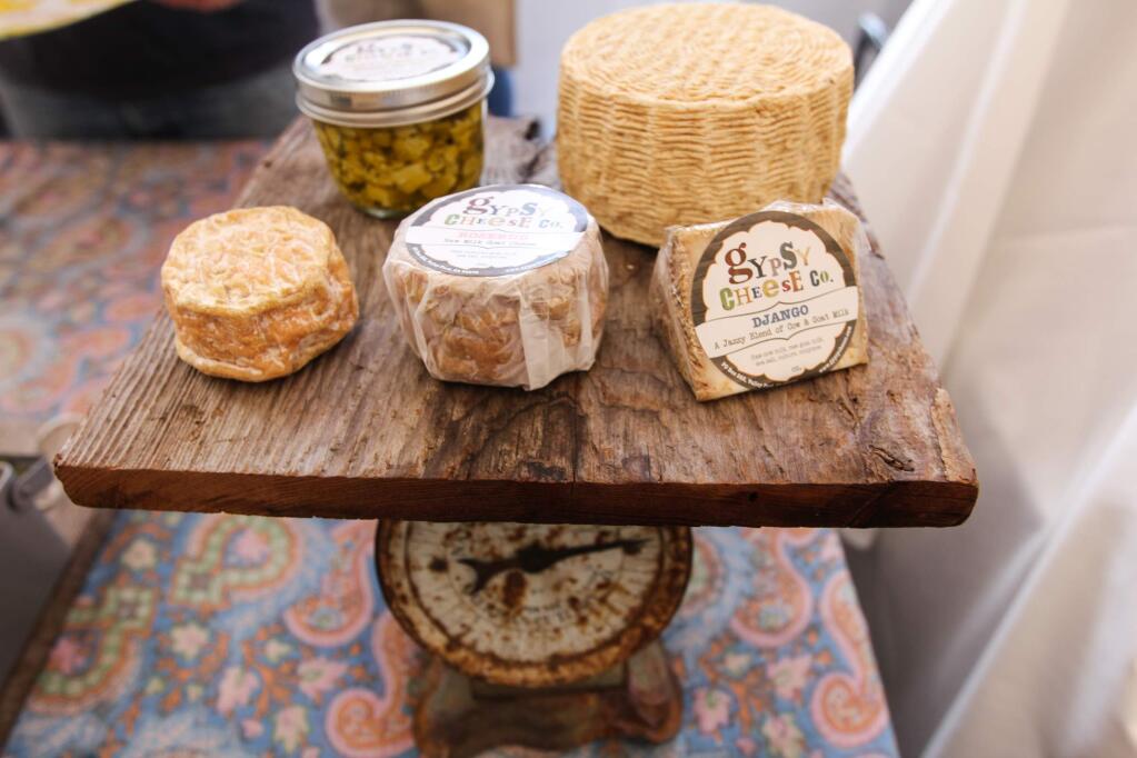 A selection form Gypsy Cheese Co. at California's 9th annual Artisan Cheese festival during the Artisan Cheese Tasting and Marketplace in the Grand Tasting Tent held at The Sheraton of Sonoma County on Sunday March 22, 2015. (Victoria Webb/For The Argus-Courier)