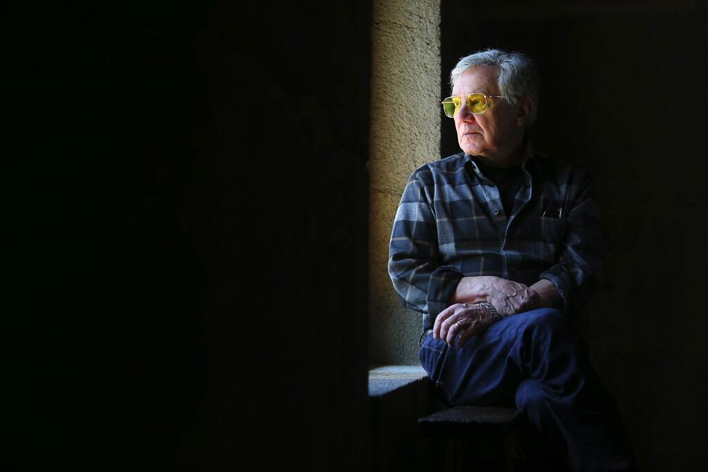 Soundscape artist Bernie Krause lost his Glen Ellen home and almost all of his life's work in the Nuns fire. (Christopher Chung/ The Press Democrat)