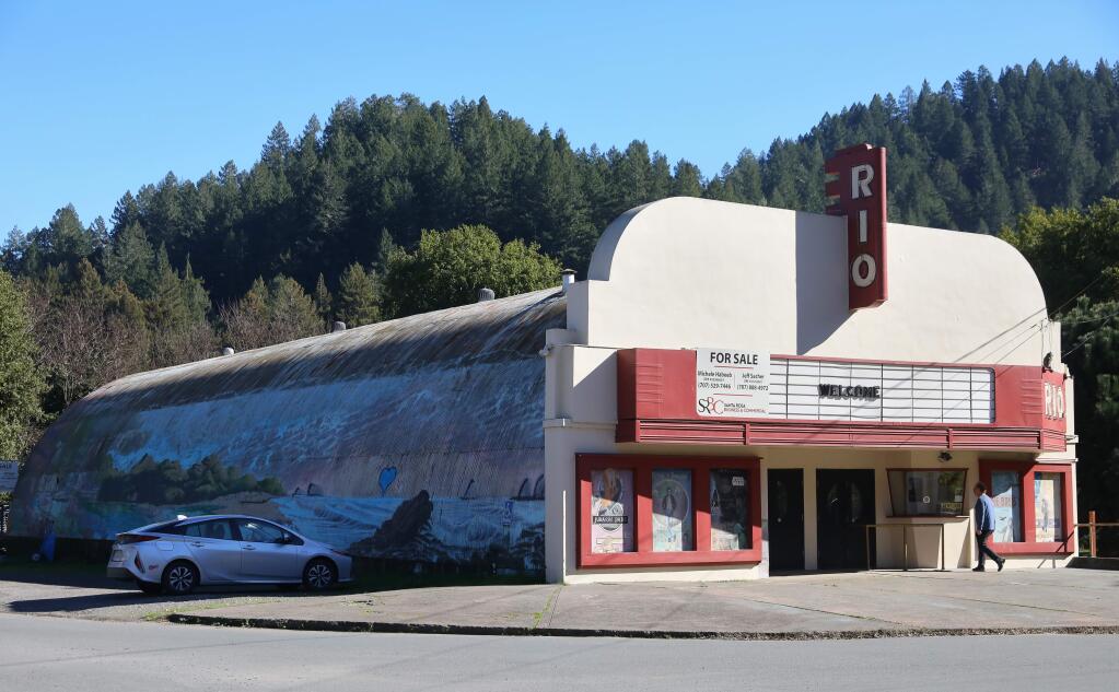 The Rio Theater, in Monte Rio, is up for sale.(Christopher Chung/ The Press Democrat)