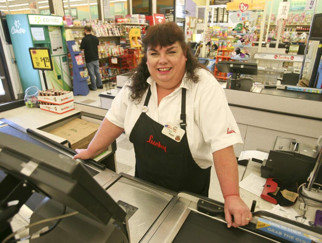 Service person of the weel Patti Ingram working at Luck's on Petaluma Blvd. North in Petaluma on Monday, February 23, 2015. (SCOTT MANCHESTER/ARGUS-COURIER STAFF)