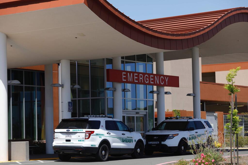 The Sonoma County Sheriff's Office said a deputy was injured while chasing an inmate who tried to escape during a visit to Sutter Santa Rosa Regional Hospital on Thursday, June 14, 2018. (BETH SCHLANKER/The Press Democrat)