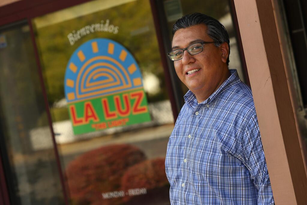 Juan Hernandez III is the executive director of the La Luz Center, in Sonoma. (Christopher Chung/ The Press Democrat)