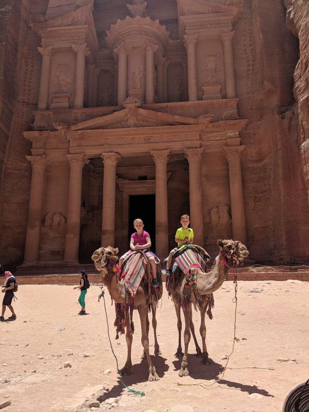 Wilson School student Mara Majerus likes to get recipe inspiration from travel. She is pictured here with her brother in Jordan.
