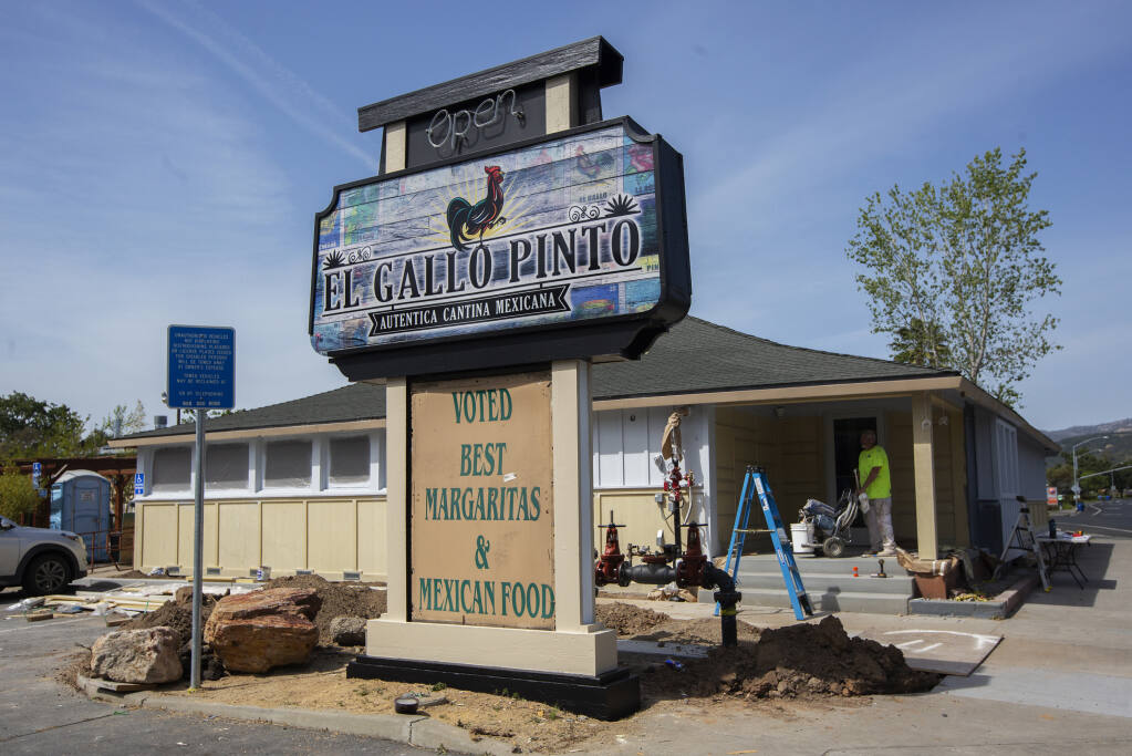 Work continues on what will be the SPARC cannabis shop on Highway 12 in Sonoma on Thursday, April 7, 2022. (Robbi Pengelly/Index-Tribune)