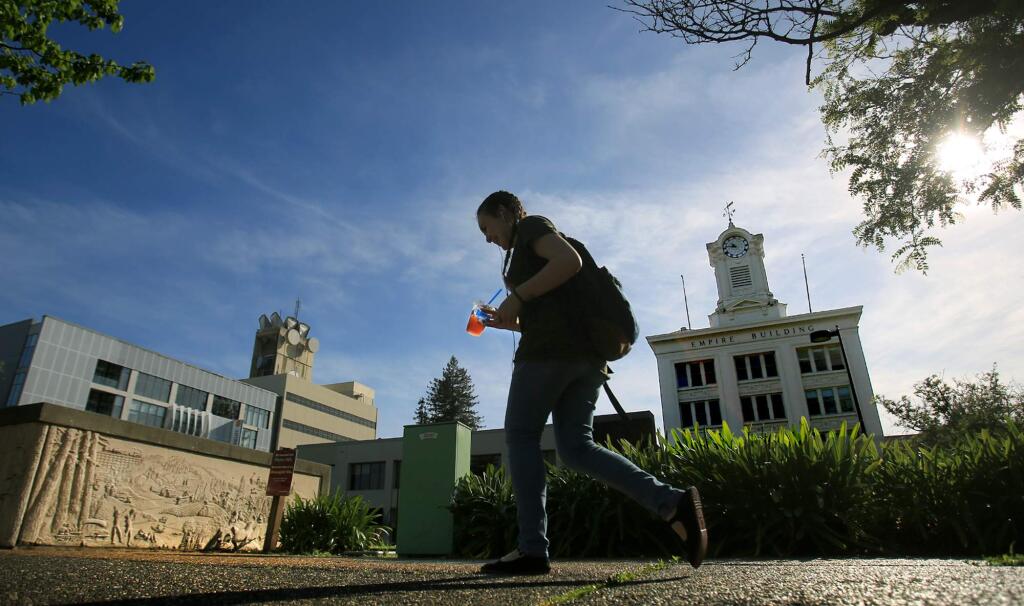 Old Courthouse Square in Santa Rosa on Monday, April 18, 2016. (KENT PORTER / PD)
