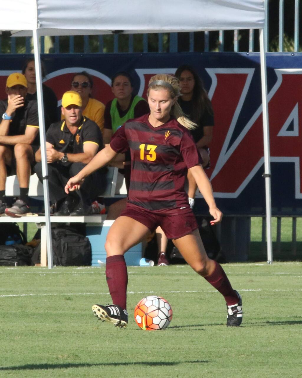 Sara Tosti, who played soccer for Maria Carrillo High School in Santa Rosa before attending Arizona State University, is now on a European team.