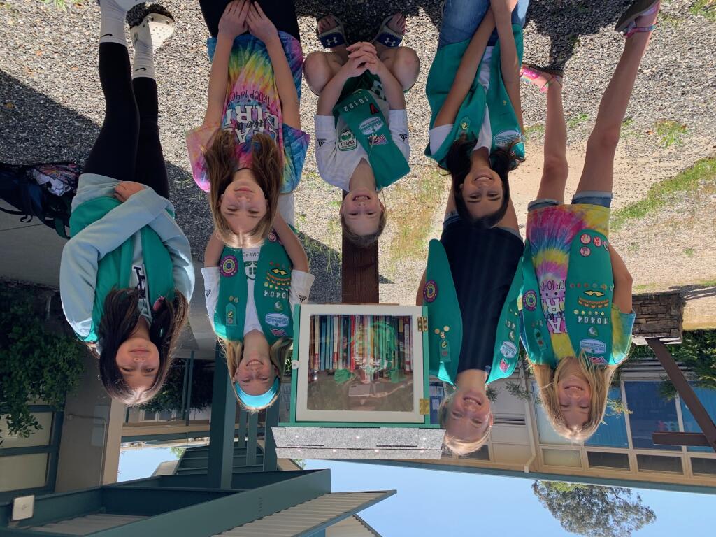 The Girl Scouts of Troop 10404 include, (top row, from left) Kaila Seyms, ChloeAnne Coffey, Isla Bennett, Iyana Manzo, and (bottom row) Mitali Sriram, Violet Larbre and Hannah Stevenson. (Photo: Girl Scout Troop 10404)
