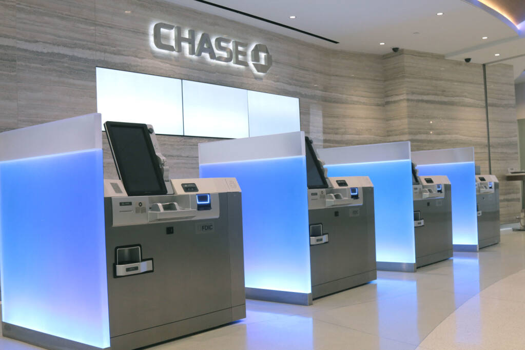 JPMorgan Chase is bucking the trend of bank closures with more openings, adding the expectation of branches looking different with new amenities such as the use of more kiosks. (courtesy of JPMorgan Chase)