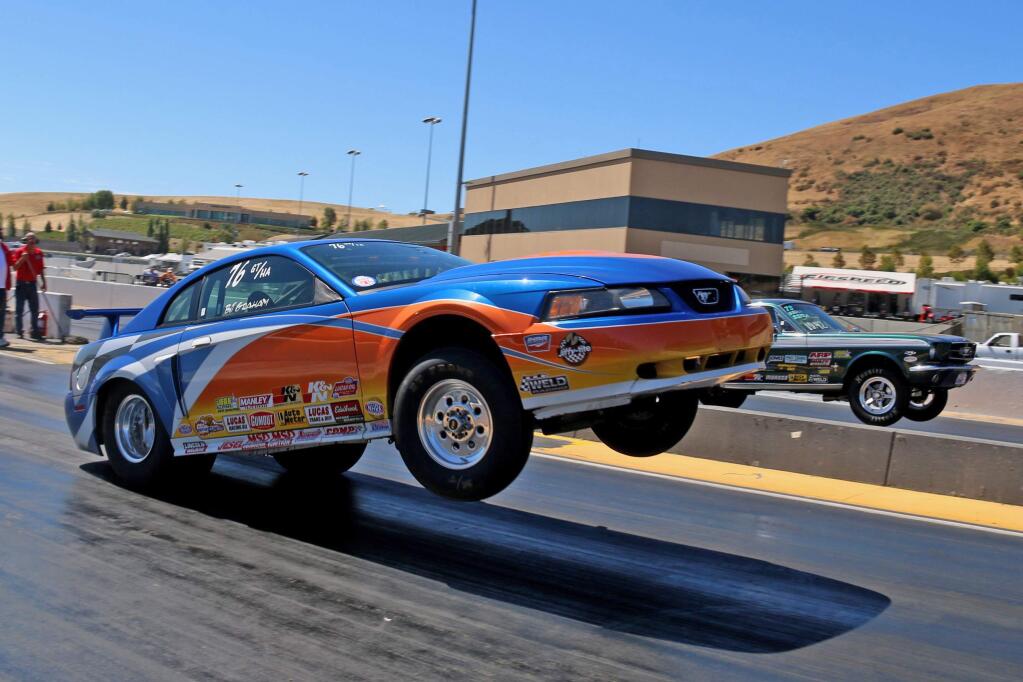 D. Hulford/Special to the Index-TribuneTwo racers come off the lline during last year's NHRA Division 7 Drag Races. This kicks off back-to-back weekends of drag racing at the track, as the facility will also host the Toyota NHRA Sonoma Nationals, July 28-30.