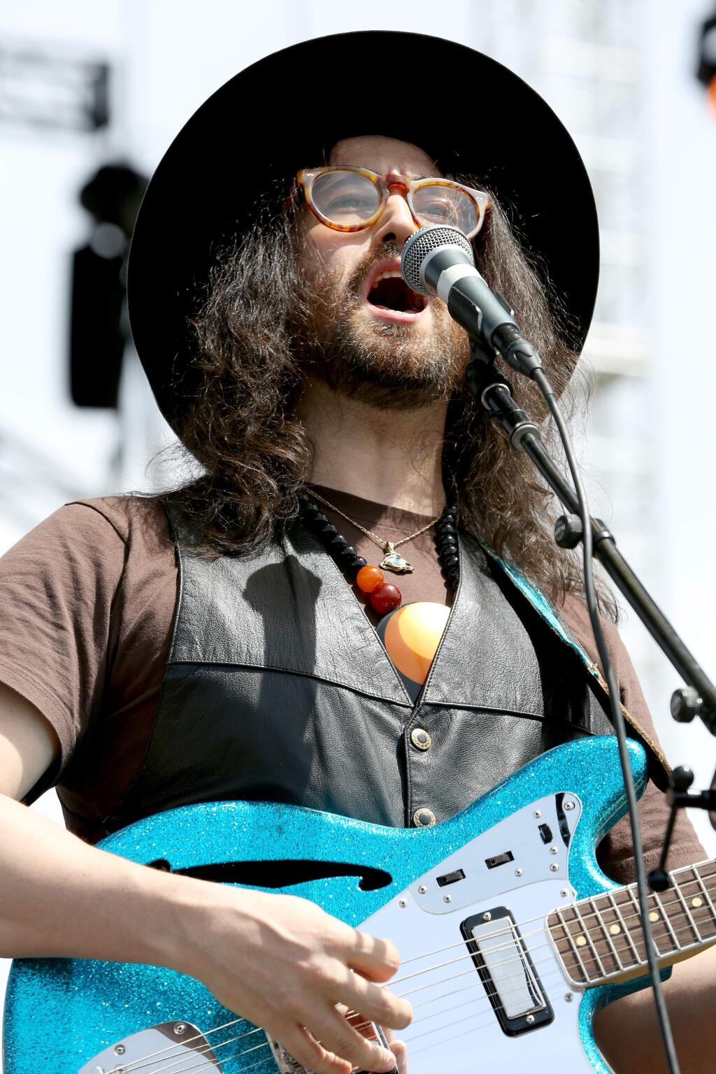 Sean Lennon of The Ghost Of A Saber Tooth Tiger performs at the 2015 Coachella Music and Arts Festival on Friday, April 10, 2015, in Indio, Calif. (Photo by Rich Fury/Invision/AP)
