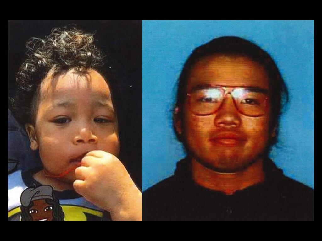 Makai Bangoura (left) and Jason Lam. The California Highway Patrol has issued an Amber Alert for the missing 1-year-old boy, last seen Friday, May 12.