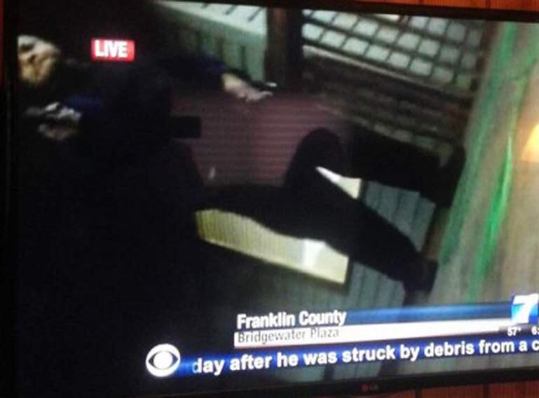In this framegrab from video made by the camera of WDBJ-TV cameraman Adam Ward, Vester Lee Flanagan II stands over Ward with a gun after fatally shooting him and reporter Alison Parker during a live on-air interview in Moneta, Va., Wednesday, Aug. 26, 2015. Flanagan, who had been an employee at WDBJ and appeared on air as Bryce Williams, posted his own video of the attack on his social media accounts after fleeing the scene. (Twitter via AP)