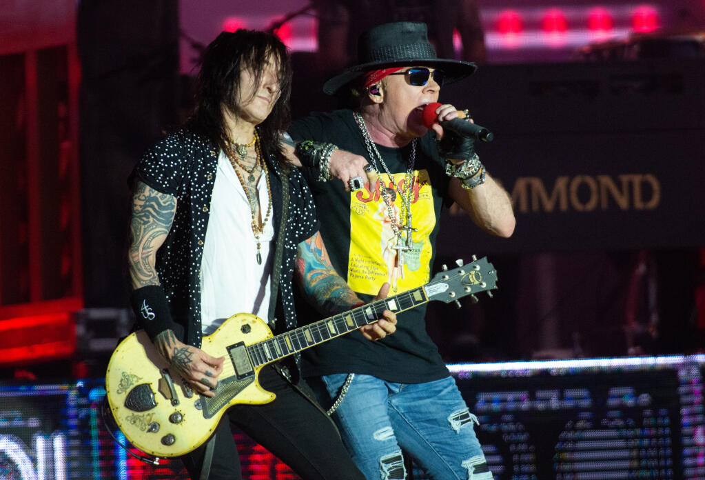 Guns N’ Roses performs during BottleRock Napa Valley in Napa, Calif., on Saturday, Sept. 4, 2021. (Alvin A.H. Jornada for The Press Democrat)
