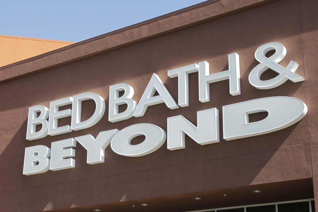 A Bed Bath & Beyond sign is shown in Mountain View, Calif., on May 9, 2012. (AP Photo/Paul Sakuma)