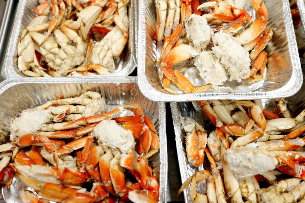 Guests were treated to crab with all the fixings during the 34th annual Petaluma 7-11 Lions Club crab feed in Petaluma, California, on Saturday, Jan. 16, 2016. (ALVIN JORNADA/ PD)