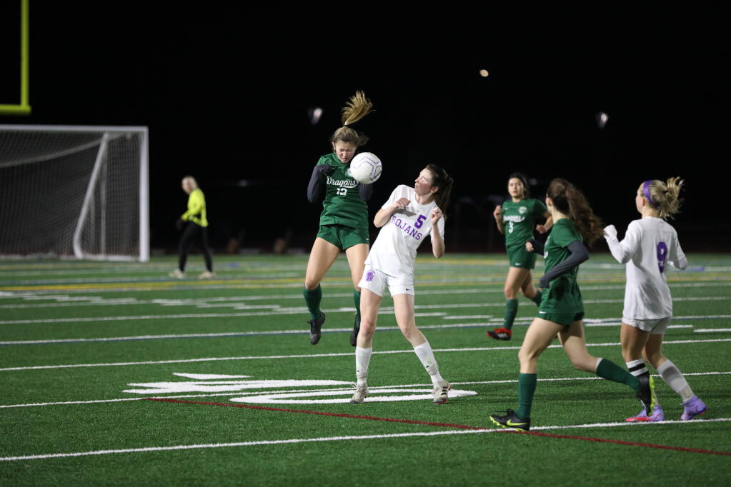 Sonoma Valley High School Dragons girls soccer team played the Petaluma High School Trojans on Friday, Jan. 28, 2022, at home. (submitted photo)