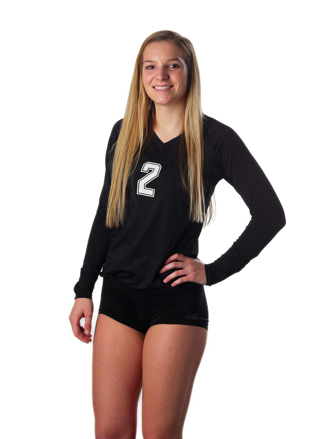 Sonoma Valley's Jenna Mak, All-Empire Volleyball Player of the Year. (Christopher Chung / The Press Democrat)