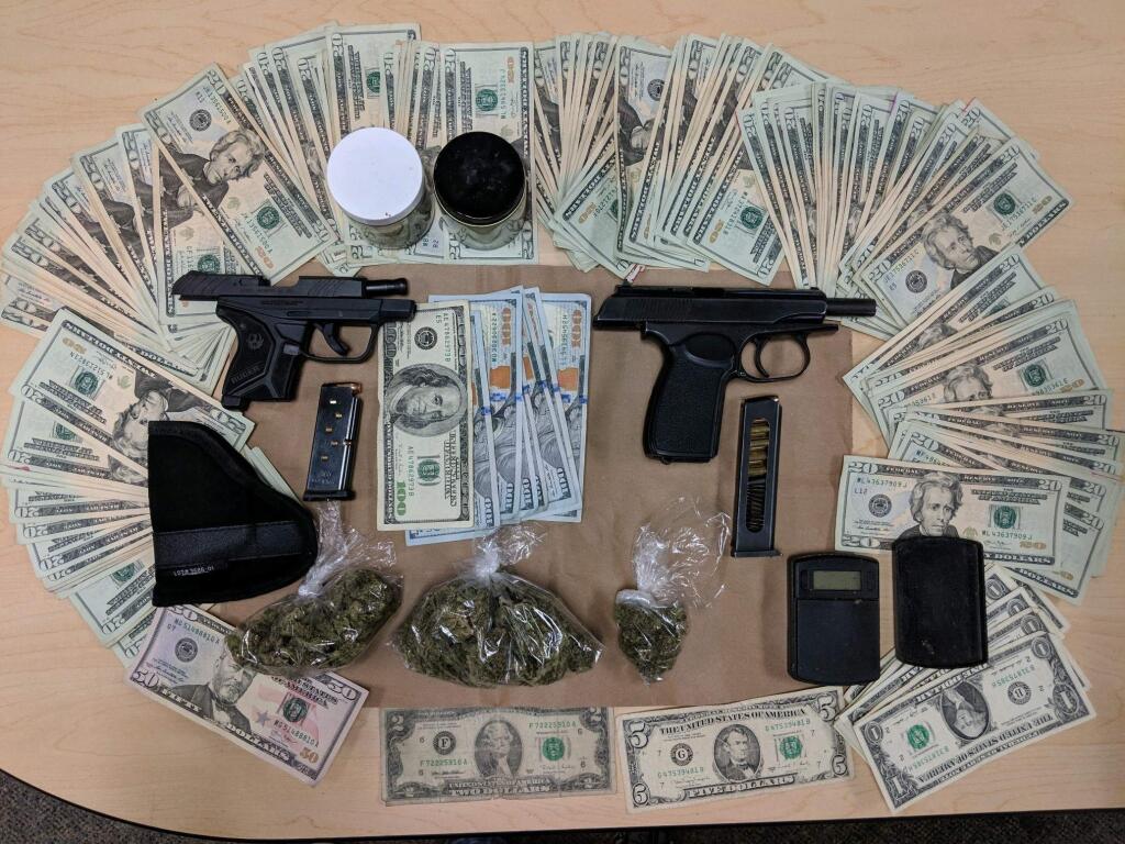 Evidence seized by Santa Rosa police following a reported drug deal on Ashton Avenue. (Santa Rosa Police Department)