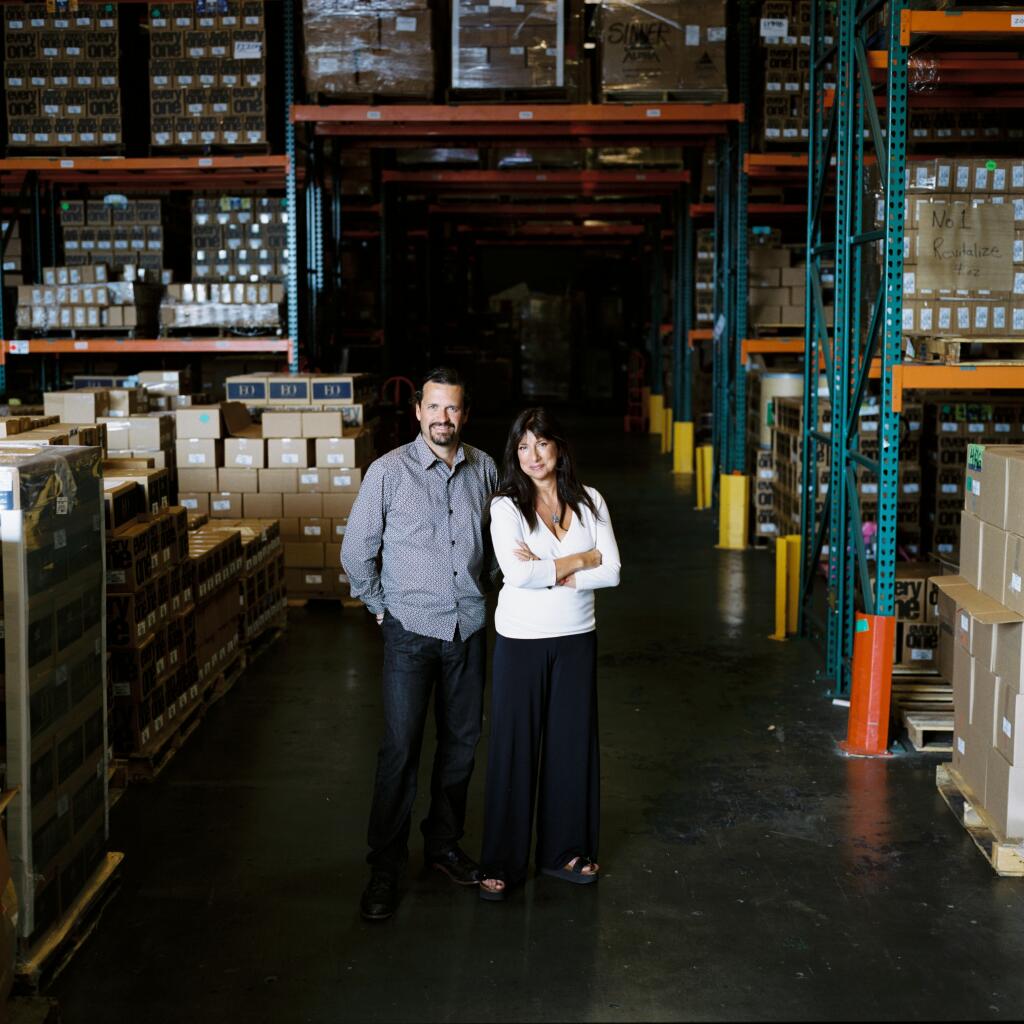 After being married then divorcing, Susan Griffin-Black and Brad Black still care for each other and run a San Rafael-based company together as co-CEOs. (courtesy of EO Products)