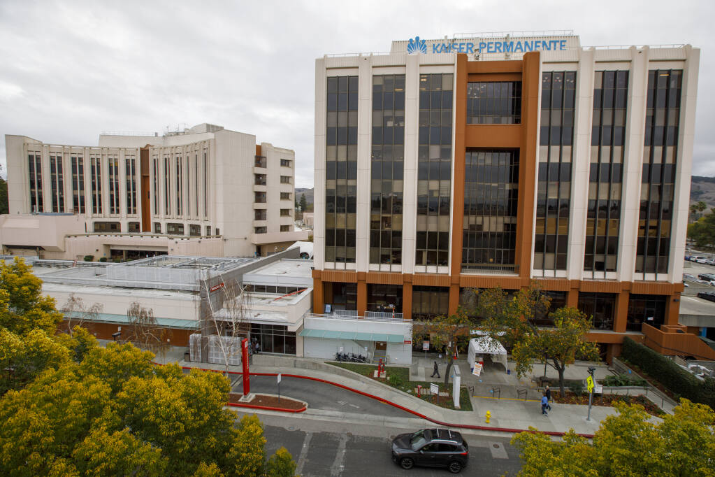 The Kaiser Permanente San Jose Medical Center is shown in San Jose, Calif., on Saturday, Jan. 2, 2021.  (Anda Chu/Bay Area News Group via AP)
