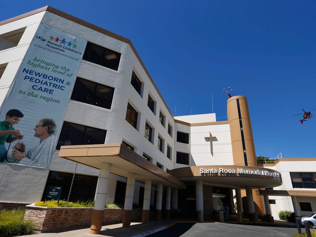 Health care workers at several Providence hospitals in Northern California, including Santa Rosa Memorial Hospital, blasted the company for systemwide payroll snafus that they say are costing employees thousands of dollars in lost wages. (Alvin Jornada / The Press Democrat file)