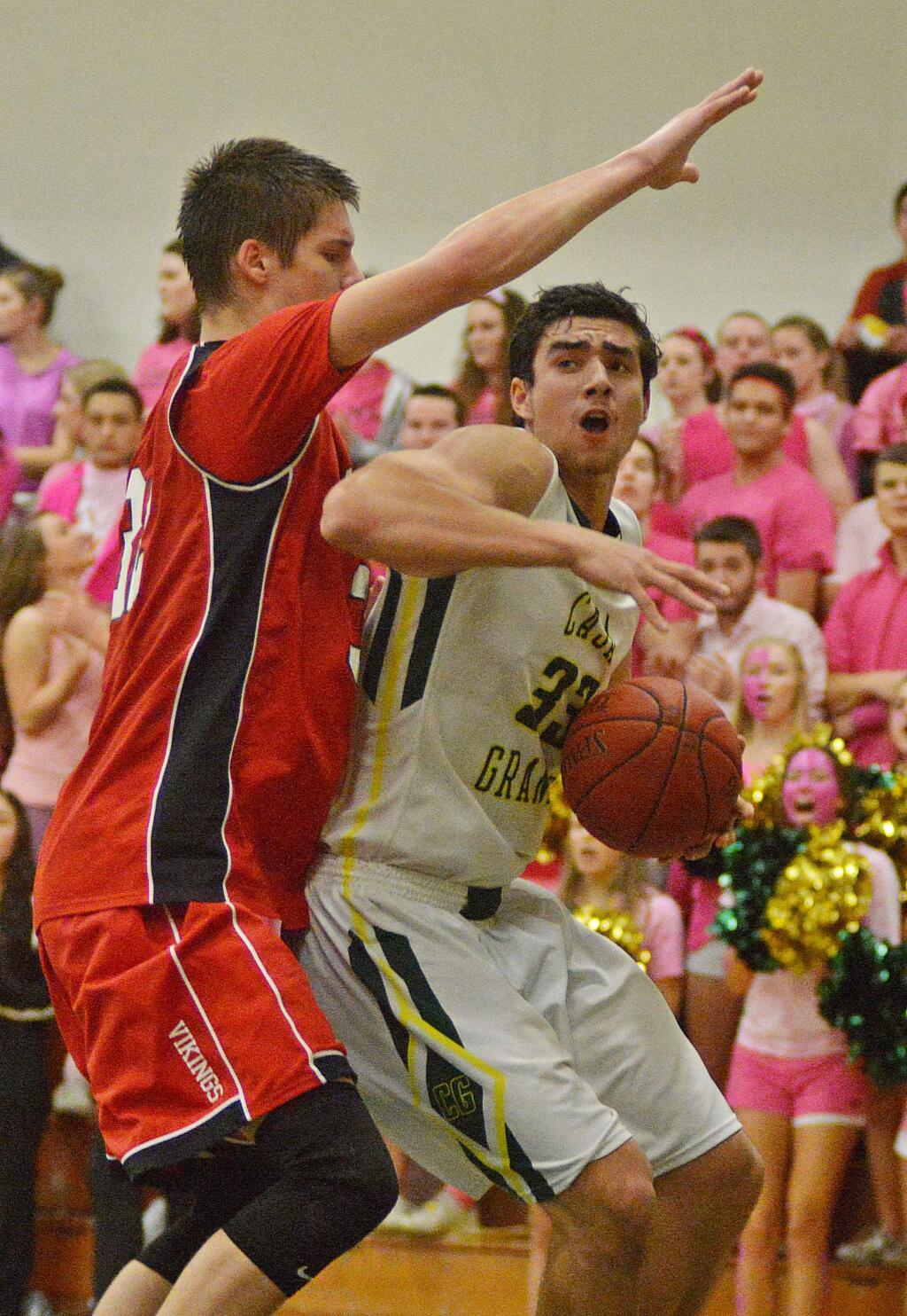 Casa Grande's Jon Christy and Montgomery's Eric Poulson went head-to-head Thursday night on the Casa Grande court. Christy scored 27 points, Poulson 25 points. Casa Grande won, 55-44.