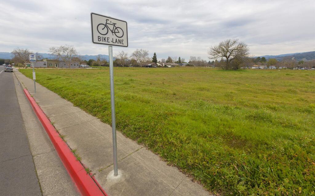 The Sonoma Valley Hospital's 'South Lot' field at MacArthur St. (Photo by Robbi Pengelly/Index-Tribune)