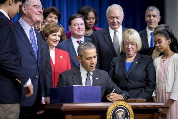President Obama signed the Every Student Suceeds Act into law with broad bipartisan support in 2014.