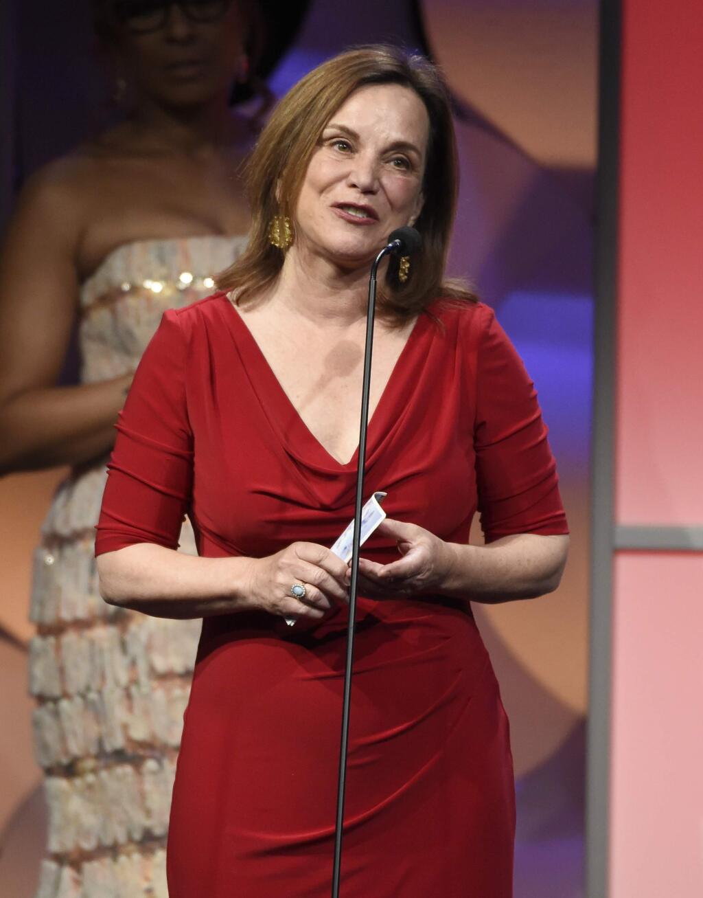 FILE - In this May 19, 2015, file photo, Renee Montagne accepts the award for outstanding individual achievement, news magazine, for NPR's 'Morning Edition' at the 40th Anniversary Gracies Awards at the Beverly Hilton Hotel o in Beverly Hills, Calif. NPR announced July 18, 2016, that Montagne would be stepping down as anchor of the program following the upcoming presidential election. (Photo by Chris Pizzello/Invision/AP, File)
