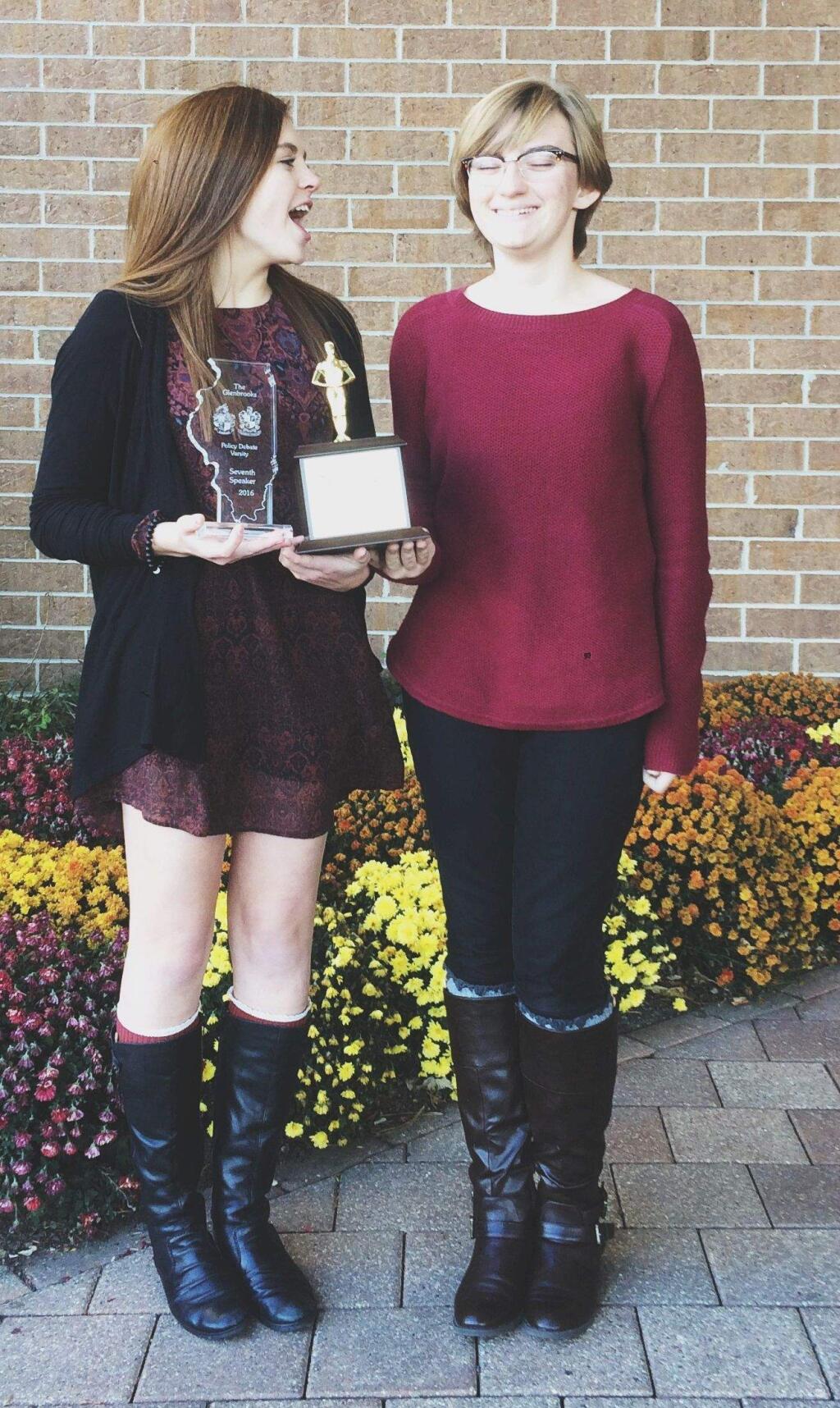 LISSA FERREIRA PHOTOThe St. Vincent de Paul debate team of Julia Hunter and Emma Page jplaced in the finals at the Alta Silver and Back Tournament in Utah.