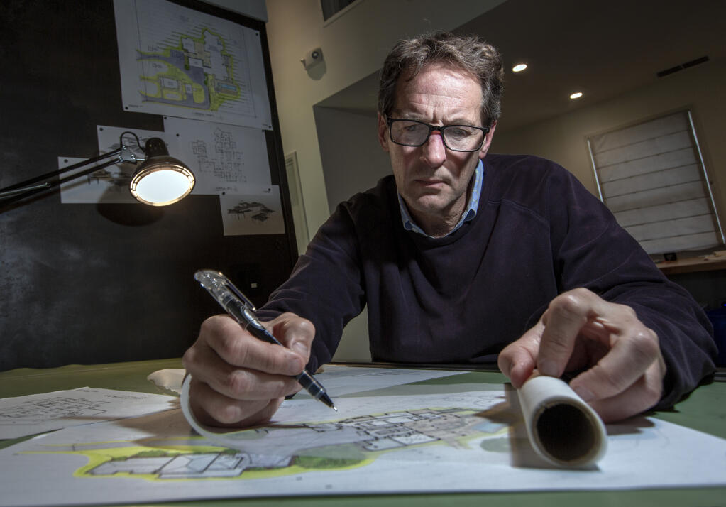Local architect Robert Bauman at his Broadway office. He has been practicing architecture in Sonoma for over 20 years. (Robbi Pengelly/Index-Tribune)