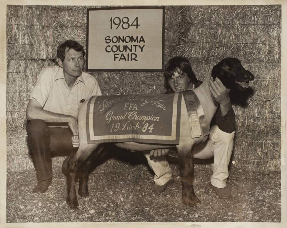 The 81st Annual Sonoma County Fair takes place from Aug. 3-13. In this photo an award winning lamb is presented in 1984. (Courtesy of the Sonoma County Library)
