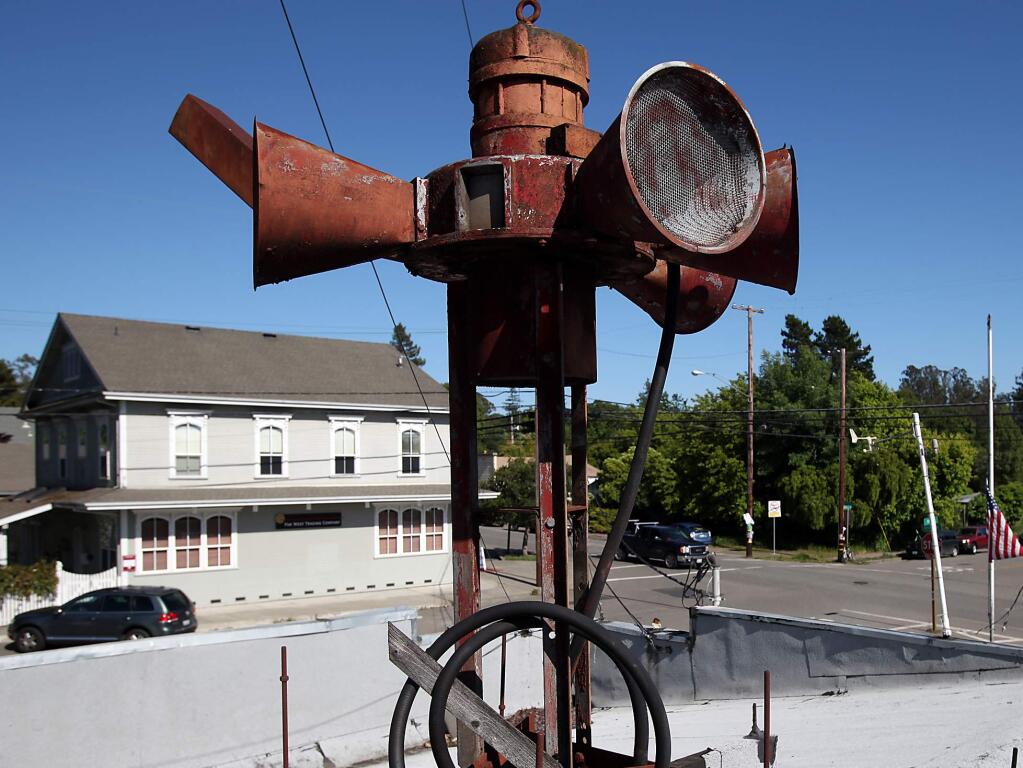 The siren on top of the Graton fire station, in downtown Graton, alerts the volunteer firefighters of emergency calls.