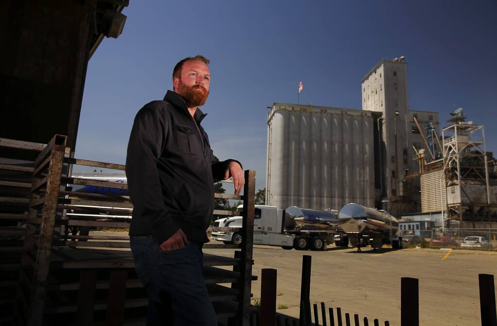Charles Hildreth plans on opening The Block, a permanent site where food trucks will rotate in and out, located on Baylis Street, in Petaluma, near Dairyman's Feed & Supply.(Christopher Chung/ The Press Democrat)