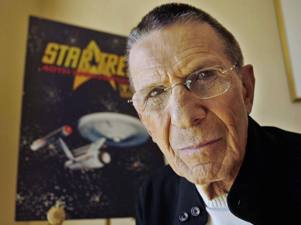 FILE - In this Aug. 9, 2006 file photo, actor Leonard Nimoy poses for a photograph in Los Angeles. Nimoy, famous for playing officer Mr. Spock in Star Trek died Friday, Feb. 27, 2015 in Los Angeles of end-stage chronic obstructive pulmonary disease. He was 83. (AP Photo/Ric Francis, File)