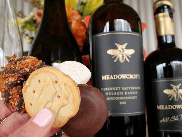 Wine and cookies.