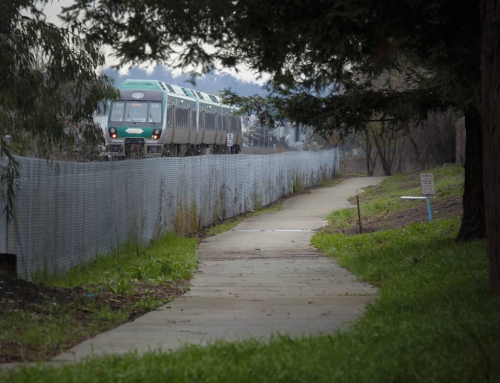 The SMART train received funding to continue building a bike trail along McDowell to Penngrove. (CRISSY PASCUAL/ARGUS-COURIER STAFF)