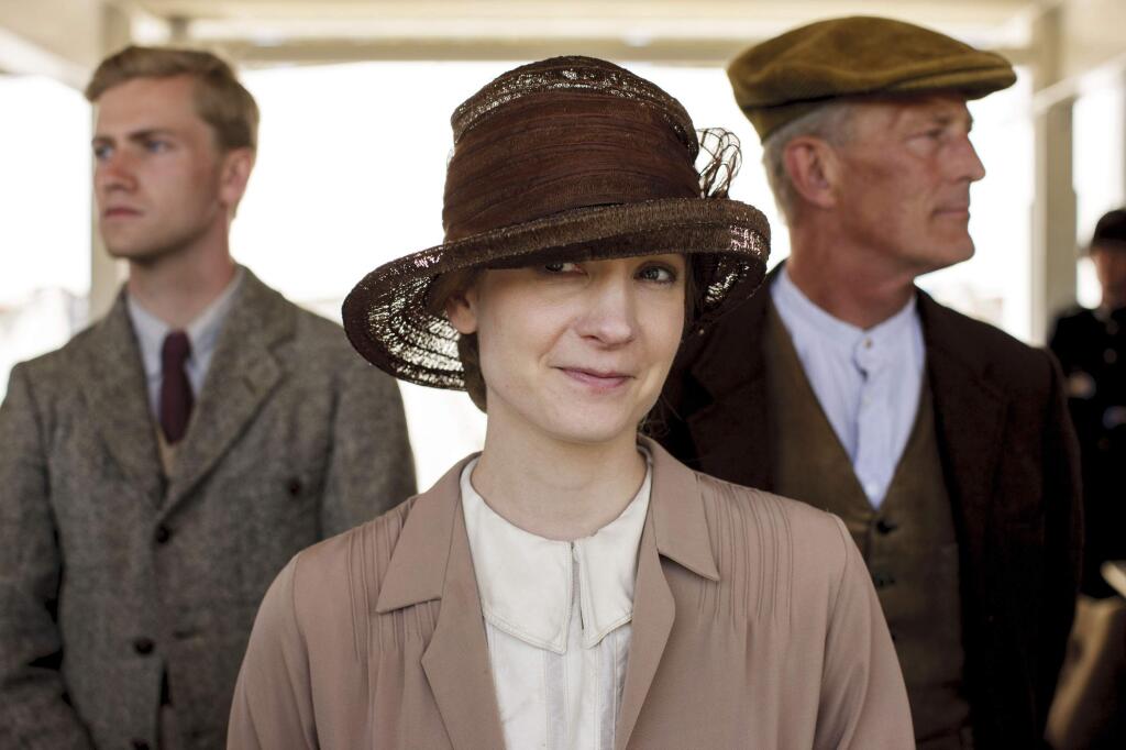 In this image released by PBS, Joanne Froggatt portrays Anna Bates in a scene from the final season of 'Downton Abbey.' (Nick Briggs/Carnival Film & Television Limited 2015 for MASTERPIECE via AP)